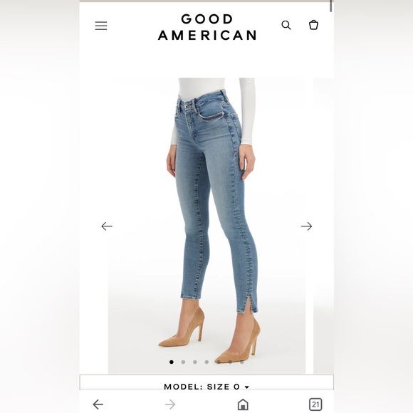Good American Good Legs Crop Jeans. Brand new, unopened package. Size 00 - Picture 1 of 5